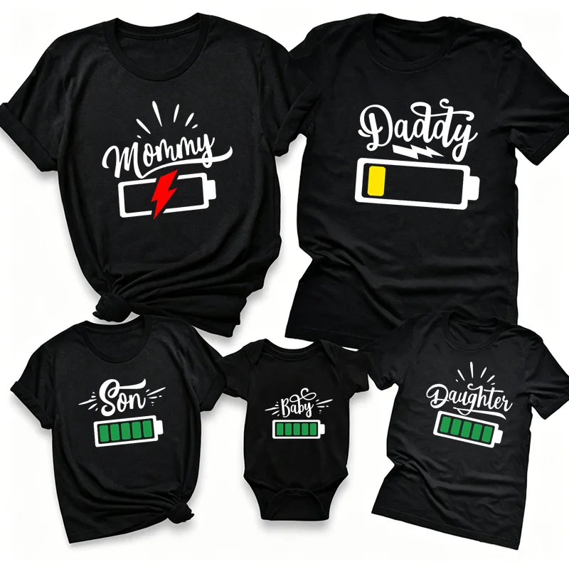 Funny Matching Family Battery  - Plant Parent Shirt review and price